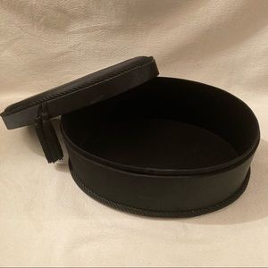 Oval Black Satin Jewelry Box